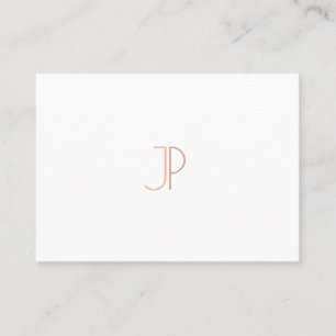 Carte De Visite Monogram Plain Elegant Moderne Design tendance Lux
