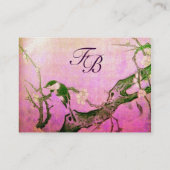 Carte De Visite MONOGRAM PRINTEMPS, perle brun violet rose (Dos)