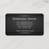Carte De Visite Monogram Professional c Metal Texturé Noir (Dos)