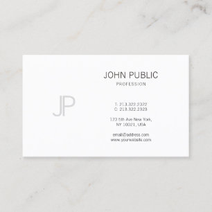 Carte De Visite Monogram Professional Design élégant moderne Plain