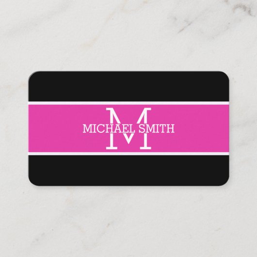 Carte De Visite Monogram Professional Frosbite Moderne (Devant)