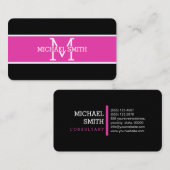 Carte De Visite Monogram Professional Frosbite Moderne (Devant / Derrière)