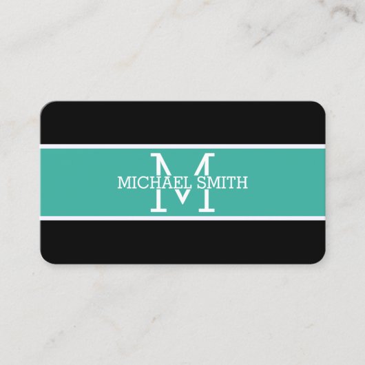 Carte De Visite Monogram Professional Keppel Moderne (Devant)