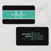 Carte De Visite Monogram Professional Keppel Moderne (Devant / Derrière)