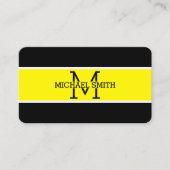 Carte De Visite Monogram Professional Lemon Modern (Devant)
