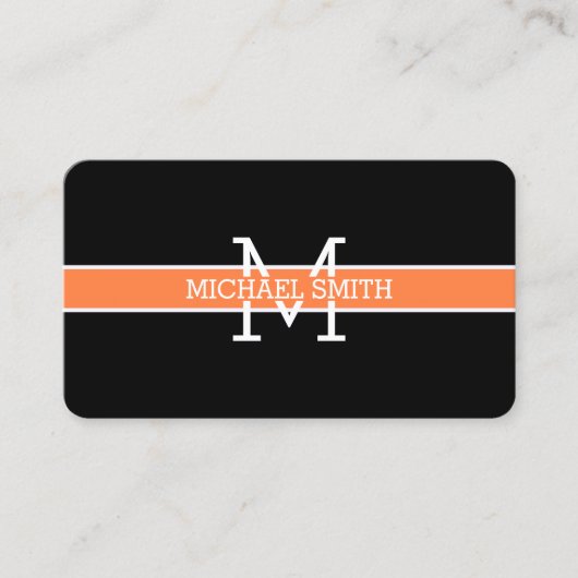 Carte De Visite Monogram Professional Mango Tango Ligne Horizontal (Devant)