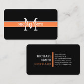 Carte De Visite Monogram Professional Mango Tango Ligne Horizontal (Devant / Derrière)