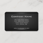 Carte De Visite Monogram Professional Texturé Métal Noir (Dos)