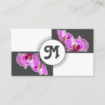 Monogram rose fleuriste élégant carreaux blancs