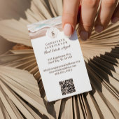 Carte De Visite Monogram Shell Costal Property Photo Immobilier