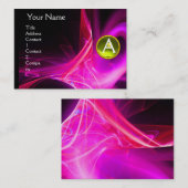 Carte De Visite MONOGRAM SWIRLGEM Vibrant noir rose jaune violet (Devant / Derrière)