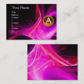 Carte De Visite MONOGRAM SWIRLGEM Vibrant noir rose orange violet (Devant / Derrière)