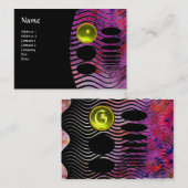 Carte De Visite MONOGRAM TECHNO ABSTRAIT toppaz jaune (Devant / Derrière)