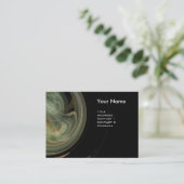 Carte De Visite MONOGRAM VORTEX CLAIR Vibrant noir gris jaune (Debout devant)