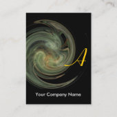 Carte De Visite MONOGRAM VORTEX CLAIR Vibrant noir gris jaune (Dos)