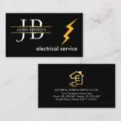 Carte De Visite Monogram Your Electrical Name (Devant / Derrière)