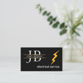 Carte De Visite Monogram Your Electrical Name (Debout devant)