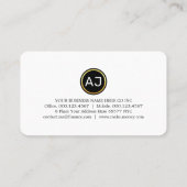 Carte De Visite Monogram Your Name On Red Grunge Layer (Dos)