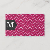 Carte De Visite Monogram | Zig Zap Pattern | Leather (Devant)