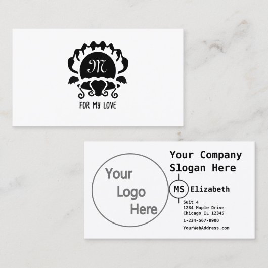 Carte De Visite Monograme de Black Clam (Devant / Derrière)