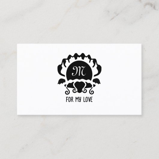 Carte De Visite Monograme de Black Clam (Devant)