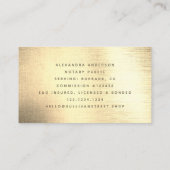 Carte De Visite Monograme de Gold Glitter Foil (Dos)