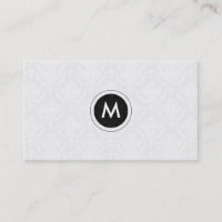 Monogramed Black And White Floral