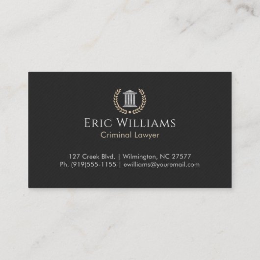 Carte De Visite Monogramed Courthouse (Dos)