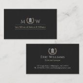 Carte De Visite Monogramed Courthouse (Devant / Derrière)