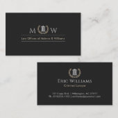 Carte De Visite Monogramed Courthouse (Devant / Derrière)