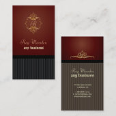 Carte de visite, monogramme (Devant / Derrière)