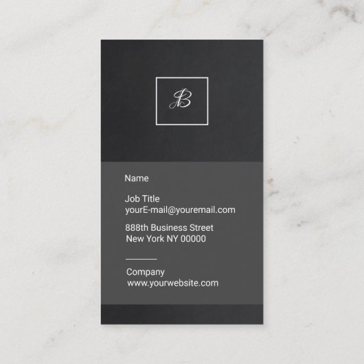 Carte de visite monogramme (Dos)