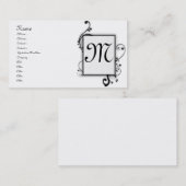 Carte de visite monogramme (Devant / Derrière)