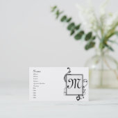 Carte de visite monogramme (Debout devant)