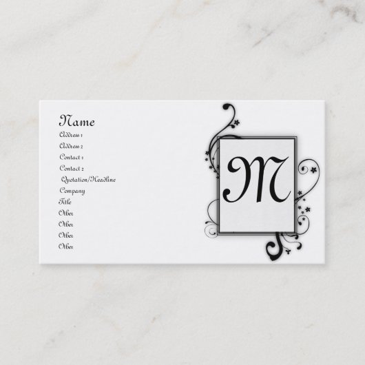 Carte de visite monogramme (Devant)