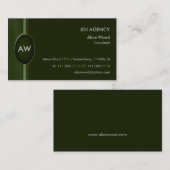 Carte de visite monogramme (Devant / Derrière)