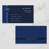 Carte de visite monogramme (Devant / Derrière)