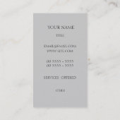 Carte De Visite Monogramme (Dos)