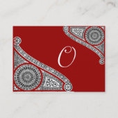 Carte De Visite MONOGRAMME 2 rouge (Dos)