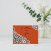 Carte De Visite MONOGRAMME 2 rouge (Debout devant)