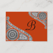 Carte De Visite MONOGRAMME 2 rouge (Dos)