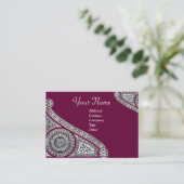 Carte De Visite MONOGRAMME 2 rouge (Debout devant)