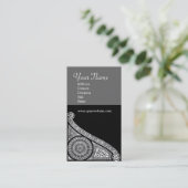 Carte De Visite MONOGRAMME 3 gris (Debout devant)