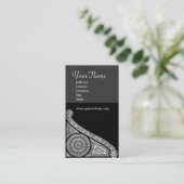 Carte De Visite MONOGRAMME 3 gris foncé (Debout devant)