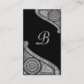 Carte De Visite MONOGRAMME 3 gris foncé (Dos)