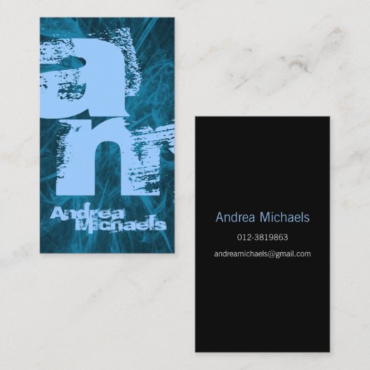 Carte de visite Monogramme à deux tons (Devant / Derrière)