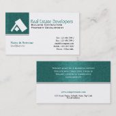 Carte De Visite Monogramme A d'immobiliers de propriété (Devant / Derrière)