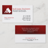 Carte De Visite Monogramme A d'immobiliers de propriété (Devant / Derrière)