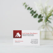 Carte De Visite Monogramme A d'immobiliers de propriété (Debout devant)