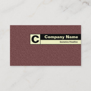 Carte De Visite Monogramme à liseré - Tex en relief marron